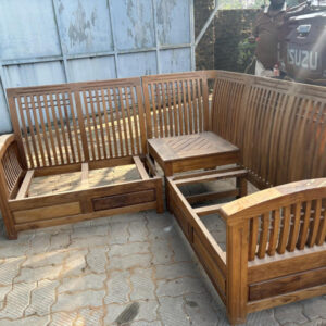 4 Seater Corner sofa set Teak Wood